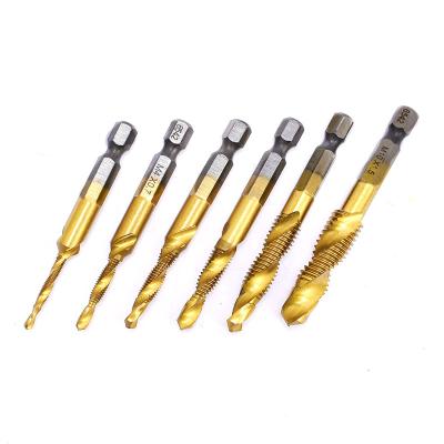 China China Factory 6pcs Stainless Steel Factory Direct Tap Long Tap Drill HSS6542 Metric Steel HSS6542 Titanium Plated for sale