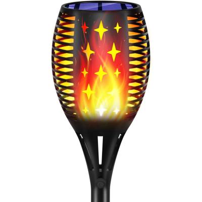 China Outdoor Decorative Lawn Landscape Fire Dancing 96 LED Lights Flame Garden Flickering Solar Lawn Yard Light for sale