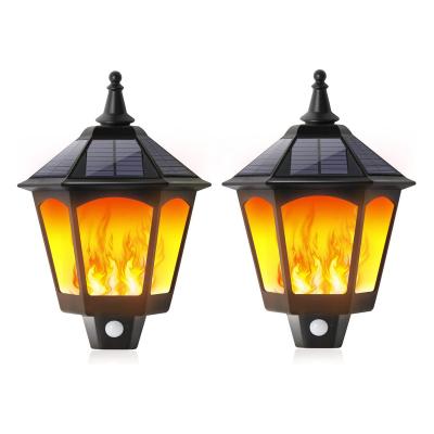 China Solar Garden Light Outdoor Landscape Flame Control LED Sensor Wall Flame Flickering Light for sale