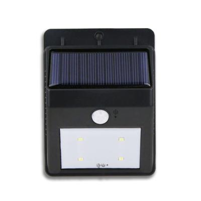 China Warehouse Jinyuopto PIR Motion Sensor Wall Light 4 LED Lighting Garden Interaction Solar Induction Solar Outdoor Wall Lamp for sale