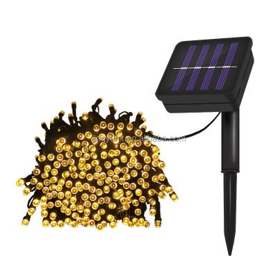 China Custom Waterproof Solar Outdoor Holiday Decoration Wedding Garden Solar Fairy Light 200LED 22M Solar String Light Christmas for sale