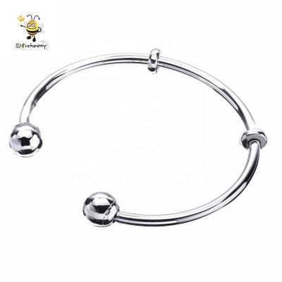 China Fancy Fuchsia Pink Heart Stone Slovehoony Authentic 925 Sterling Silver Open Bangle Bracelet For Women Slap Bracelet Bangle For Beads Screw Ball Bracelet for sale