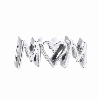 China Beads For Bracelet Making 925 Sterling Silver Jewelry Letter Charm Mini Charms 925 Sterling Silver Jewelry Fashion Charms for sale