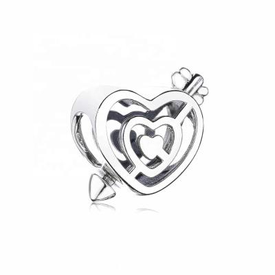 China I Love Your Charms For Jewelry Making Slovehoony 925 Silver Factory Wholesale Radiant Hearts Design 925 Sterling Silver Love Charms for sale