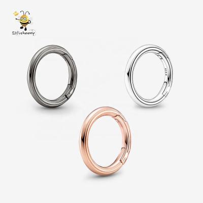 China DIY Round Clasps 925 Sterling Silver Round Connectors Charms Fit DIY Link Chain Bracelets Around Clasps For Women Jewelry Factory Wholesale for sale