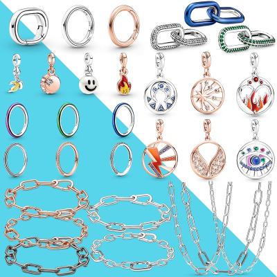 China Charm For Bracelet Making 925 Sterling Silver Moon Lucky Bottle Hat Mini Banana Pendants Sterling Silver Jewelry Fire Rays Jewelry 925 Wings Eye Locket Bracelet Charms for sale