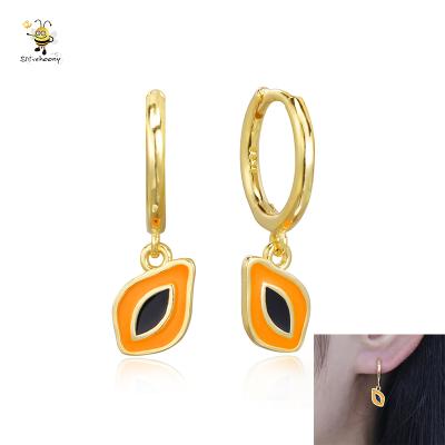 China Fashion 2021 Summer Fruit Series Girls Shape 18k Gold Plated 925 Sterling Silver Papaya Circle Earrings Pendants Charms Huggie for sale