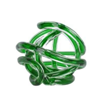 China Europe factory directly colored glass twisted knot craft for decoration for sale