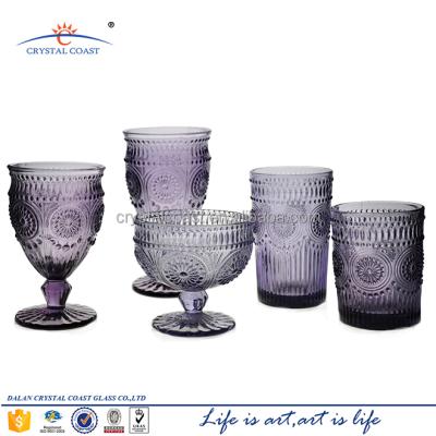 China SAFETY FOR FOOD Wholesale Colorful Sunflower Pattern Drinking Glass Manufacturer for sale