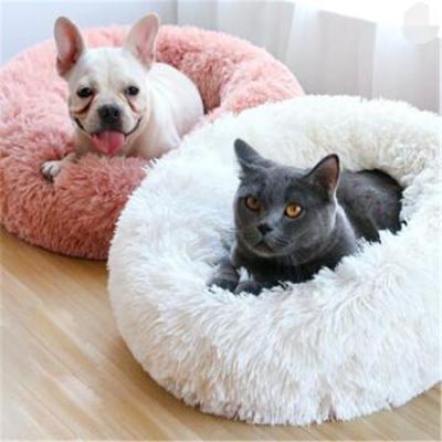 China Custom Viable Wholesale Luxury Warm Soft Plush Comfortable Dog Bed For Sleeping Winter Pet Supplies For Cats for sale