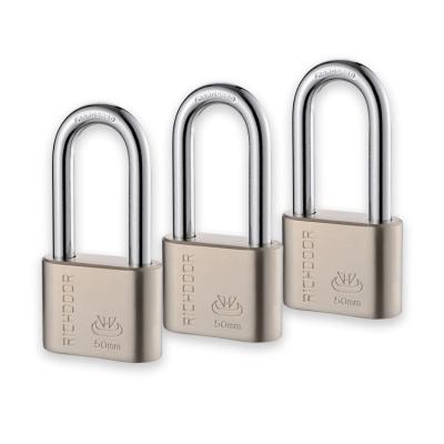 China Long Shaped Industrial Security Padlock Gym Locker Snag Waterproof Ni-Plated Round Corner Padlock for sale