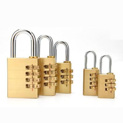 China Waterproof Brass 3 Digit Combination Padlock Travel Locks Luggage Code Number Combination Padlock for sale