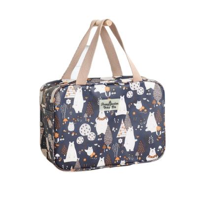 China Design For Make Up New Fashion Cute Cosmetic Bag Design Logo Women Travel Waterproof Canvas Cosmetic Bag for sale