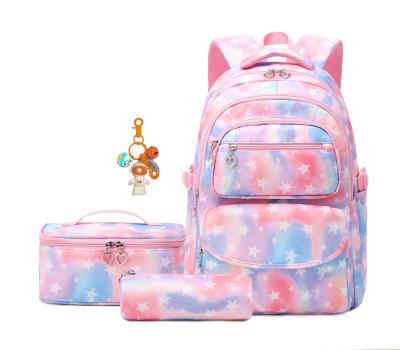 China Design For Make Up Big 3 In 1 Beauty Designer Pattern Gradient Star Kids Nylon Kids Backpack for sale