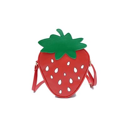 China Popular Waterproof Pineapple Cross - Body Bag Strawberry Shoulder Bag Girls PU Handbag for sale