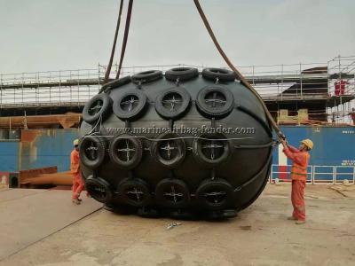 China Inflatable Floating Pneumatic Rubber Fenders 50kPa 80kPa Easy Installation for sale