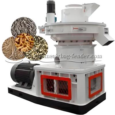 China Pneumatic Flat Die Pellet Machine With Heavy Duty Reducer / Automatic Lubrication System for sale