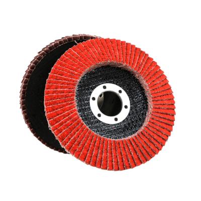 China Durable Low Price Good Quality 4.5inch Red Ceramic Fin Disc For Outdoor Polishing for sale