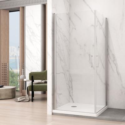 China Safety Rectangle Sliding Tempered Glass Door European Frameless Glass Shower Room Shower Door for sale