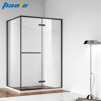 China 2020 Latest Modern Bathroom 10MM Tempered Glass Rectangle Shaped Folding Shower Room Enclosure for sale