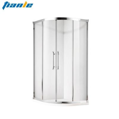 China Modern 8MM Tempered Glass Bathroom Shower Doors Corner Sliding Stainless Steel Shower Room for sale