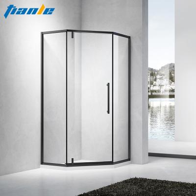 China Modern 3D Model Modern Design Folding Frame Stainless Steel Bathroom Shower Room Glass Enclosure for sale