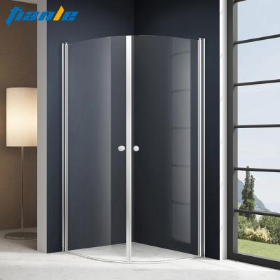 China Modern Frameless Area Aluminum Alloy Folding Shower Screen Glass Shower Room For Hotel for sale