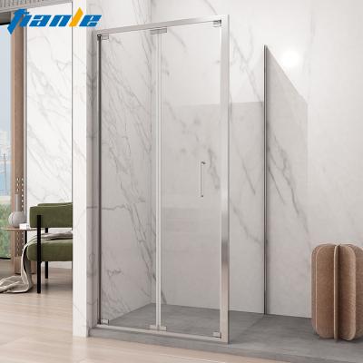 China Zine Hotel Modern Alloy Tempered Glass Handle Whole Design Polished Frame Bathroom Shower Room for sale