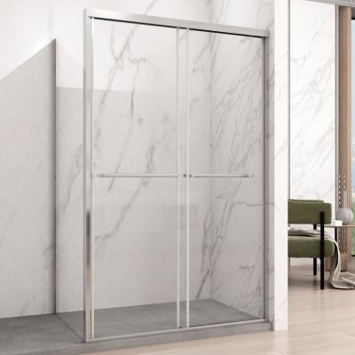 China Aluminum Alloy Modern Simple Luxury Tempered Glass Shower Door Single Sliding Shower Room for sale