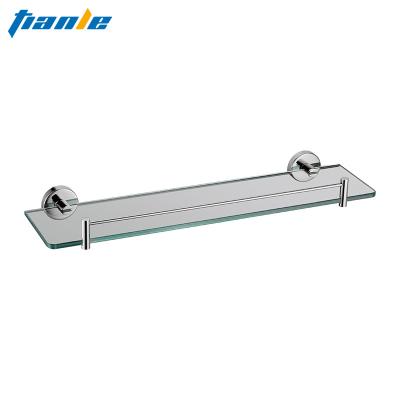 China Wall Mounted Type Wholesale High Quality Wall Corner Accessories Single Glass Shelf Bathroom Shelf for sale