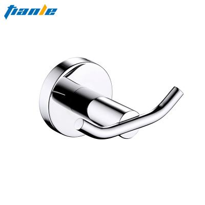 China Modern Contemporary High End Bathroom Accessories Shower Tower Clothes Double Robe Hook for sale