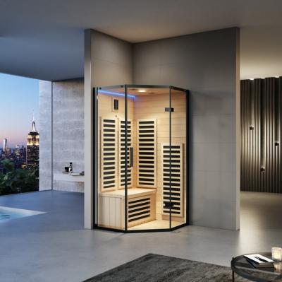 China Free Home Sauna Room One Person Computer Control Panel Dry Steam Sauna Steam Bath For Relax for sale