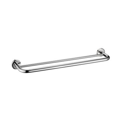 China Modern Bathroom Accessories Extender Stainless Steel Towel Rack Holder Double Pole Bathroom Towel Rack for sale