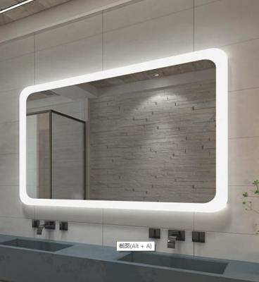 China Model 2 Touch Illuminated Switch Led Mirror With Time And Temperature for sale