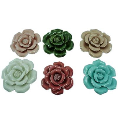 China Europe Modern Decoration Craft Porcelain Miniature Handmade Ceramic Flowers for sale