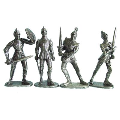 China Europe Vintage Tin Knight Set Miniatures Game Pieces Stock Armor New Old Armor Gift Under Tin Soldiers for sale