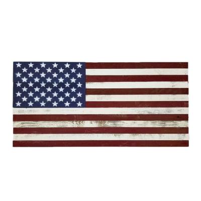 China China Rustic Wall Pine Home Decor America Decor Handmade Solid Wood Flag for sale