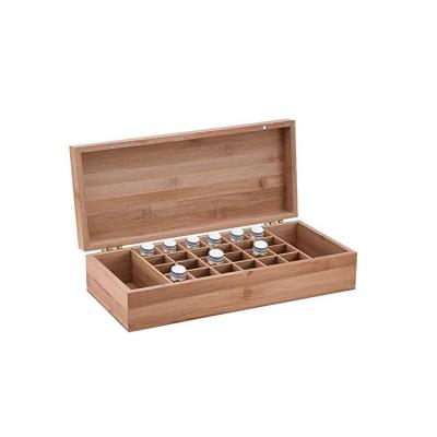 China Viet Nam Modern design 26 slots storage organizer essential oils vintage new handcrafted wooden box for sale