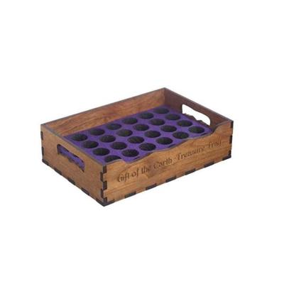 China Viet Nam Hot Sale Furniture Supplies Health Massage Store Decor Box Solid Wood Essential Oil Bottle for sale