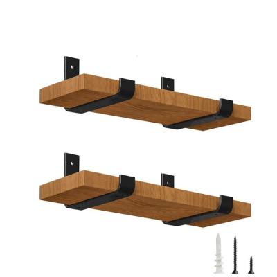 China China cheap nrown nature heavy duty simple design solid wood wall brackets with hooks for sale