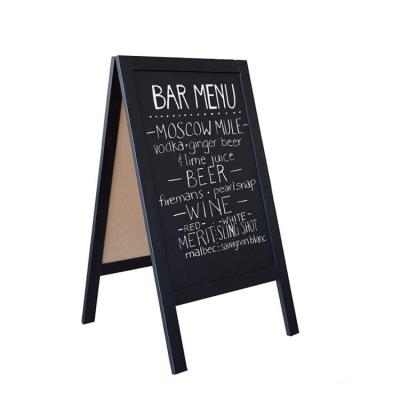 China Decorative China Bars Menu Table Top Organize Price Lists Blackboard Solid Wood Easel for sale