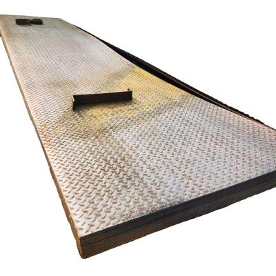 China Hot Rolled Boat Plate Abrasion Resistant Checkered Steel Plate Plate Medium Hardness Plate for sale