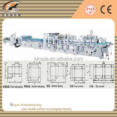 China Paper Forming Machine Folder 4 6 Corner Automatic Gluer Machine for sale