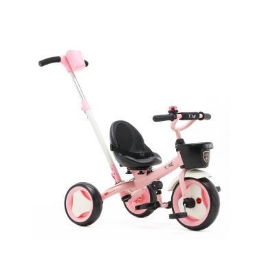 China Eco-friendly Material Loopingfun Push Kids Mini Folding Bike Children Kids Carbon Steel Tricycle Balance Bike 8 Inch Tricycle For Kids Baby Children for sale