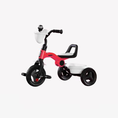 China Loopingfun Metal Baby Tricycle 3 Years ASSURED Eva Wheels For Kids 1-6 Years Old Child Portable Foldable Tricycle Kids Trike With Basket for sale