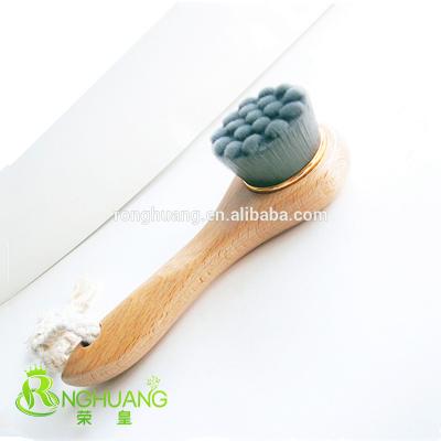 China Durable shoes sweep beech wood long to handle facial brush for sale