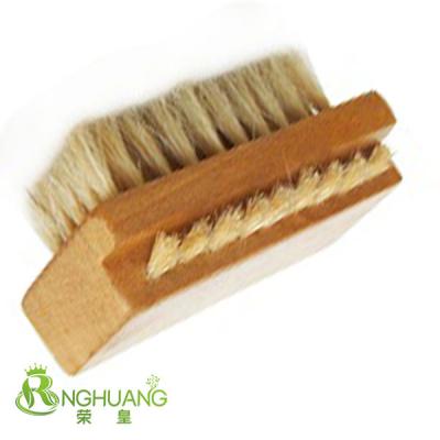 China Nail brush and protect natural wooden nail brush with boar hair for sale