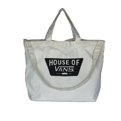 China Fashion natural custom logo printed eco-friendly cotton canvas tote bags in stock shopping bag for womenandbags shopping for sale