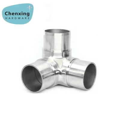 China Modern Glass Stainless Steel Balustrade Balustrade 3 Way Connector Tube for sale