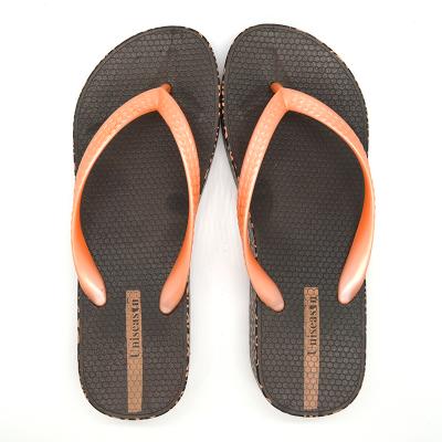 China Fashion Trend PVC Strap Girls Slippers Custom Unique Wedge Heel Flip Flops For Women for sale